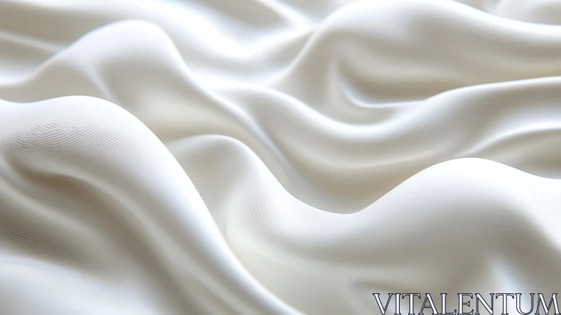 Elegant white silk fabric close-up with smooth flowing folds.