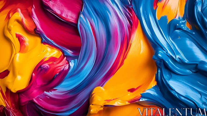 Bold swirls of wet paint celebrate vivid, joyful color play