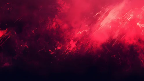 Vivid Red and Pink Abstract Cloud Texture Digital Art Background.