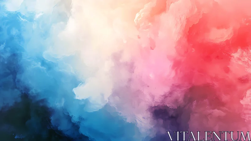 Color cloud gradient merges blue, white, and pink fields