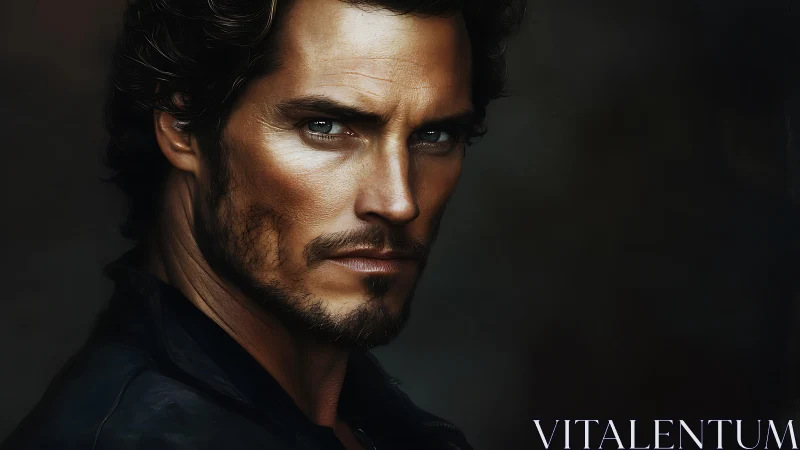 Storm-eyed wanderer carved from dusk and resolve.