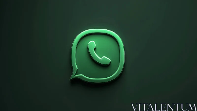 WhatsApp's Glowing Green Icon Shines.