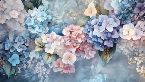 Soft Cascading Florals in Pastel Harmony