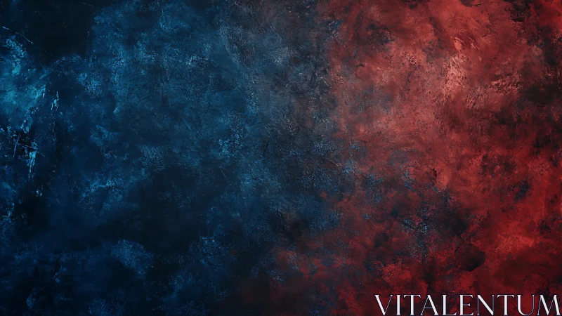 Dual-toned abstract texture with deep blue and ember red fields.