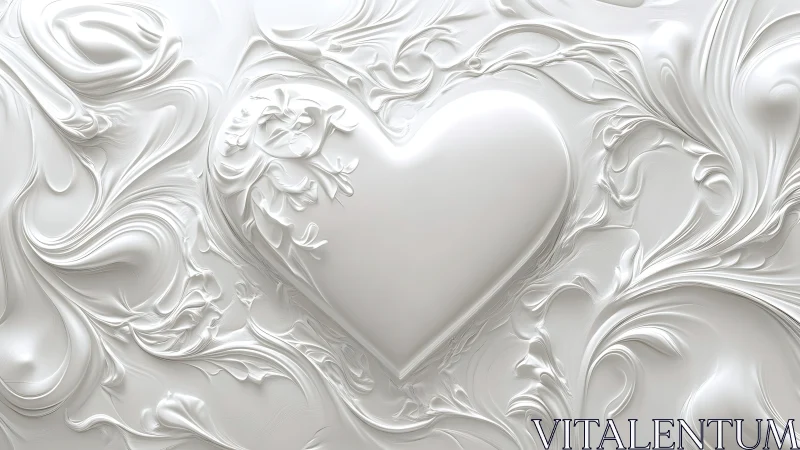 Crystalline Heart Swirls Through Baroque Elegance