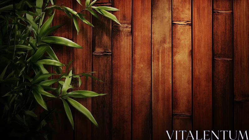 Bamboo plank array with lateral foliage occlusion gradient.