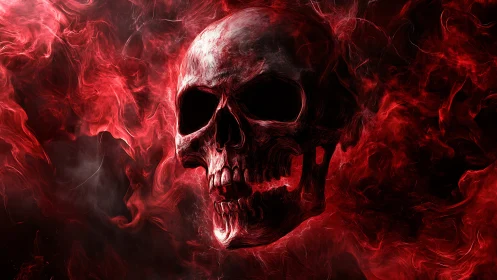 Cranial structure emerges from turbulent volumetric red smoke field