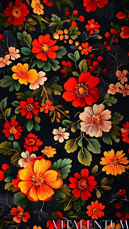 Midnight Garden Riots: Blooms Against Obsidian.