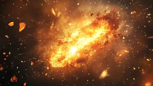 Explosive Golden Burst Unleashes Energy and Light