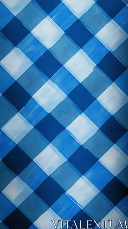 Diagonal blue-toned geometric checkerboard with translucent squares