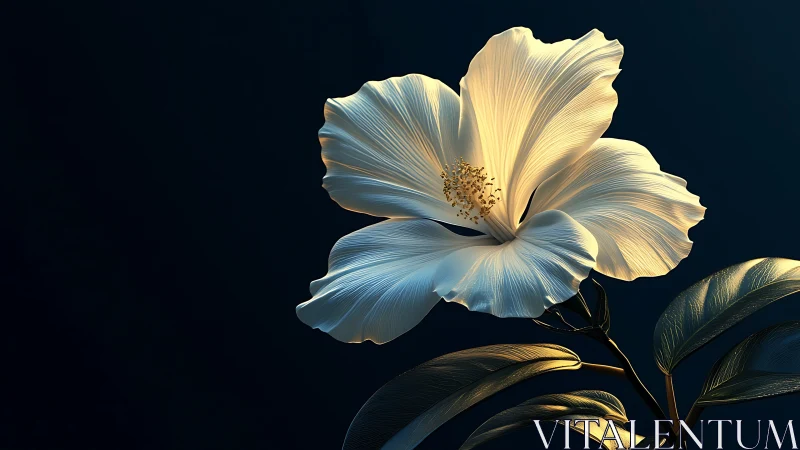 Luminous White Bloom Against Dark Sky.