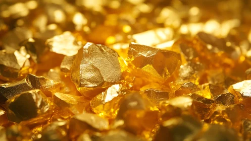 Macro optical study of raw crystalline gold nugget surfaces.