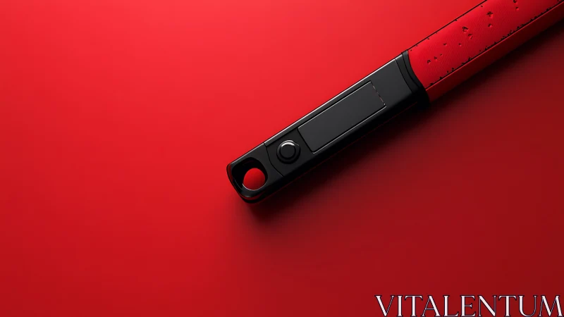Red and Black Measuring Tape on Red Background