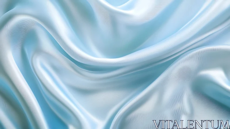 Iridescent light blue satin folds with soft specular highlights.