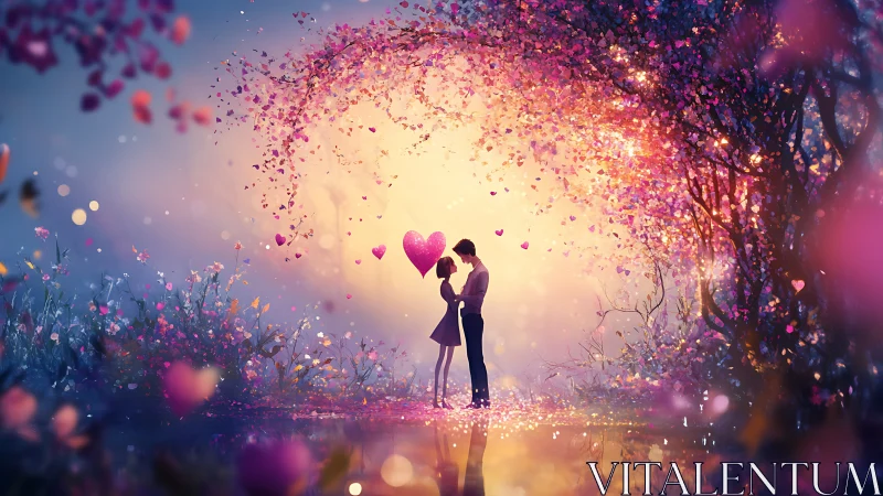 Enchanted Garden Romance Blooms Within Glowing Flower Cathedral