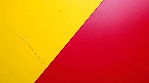 Diagonal yellow and red minimalist geometric color field.