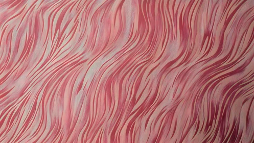 Curved linear striations form a continuous pink flowing field