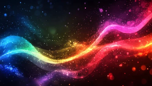 Spectral plasma wavefronts in luminous chromatic turbulence.