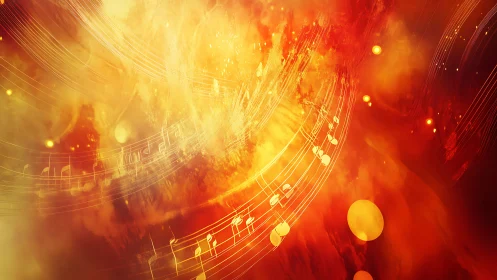 Molten melodies spiral through a sunlit storm of sound