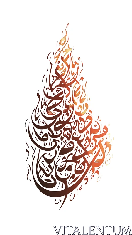 Arabic Calligraphy Flame: Where Sacred Script Meets Fire.