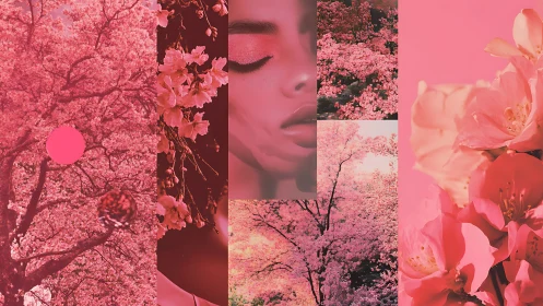 Bloom-soaked daydream collage of petals, planets, and pulse.