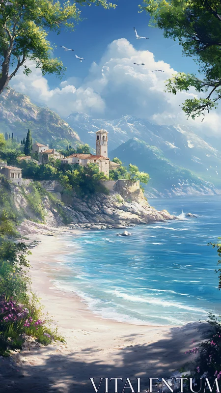 Clifftop Sanctuary Embraces Turquoise Waters Below.