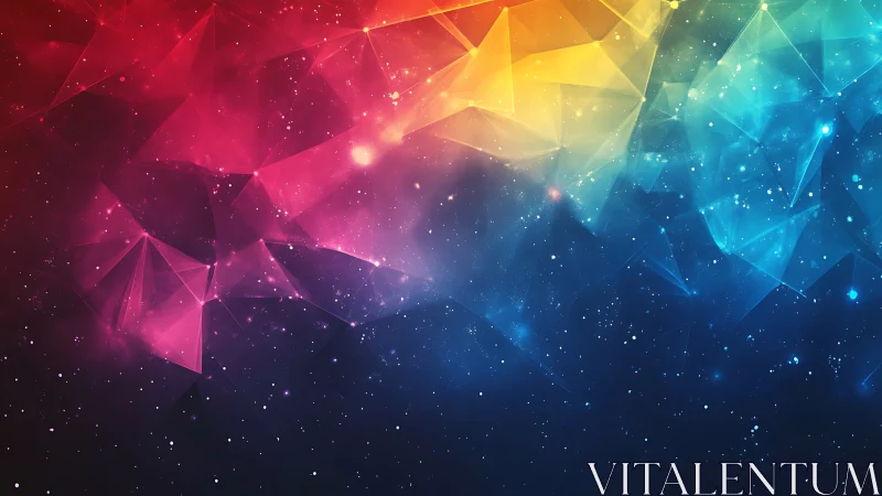 Prismatic nebula shards form gradient spectrum across void