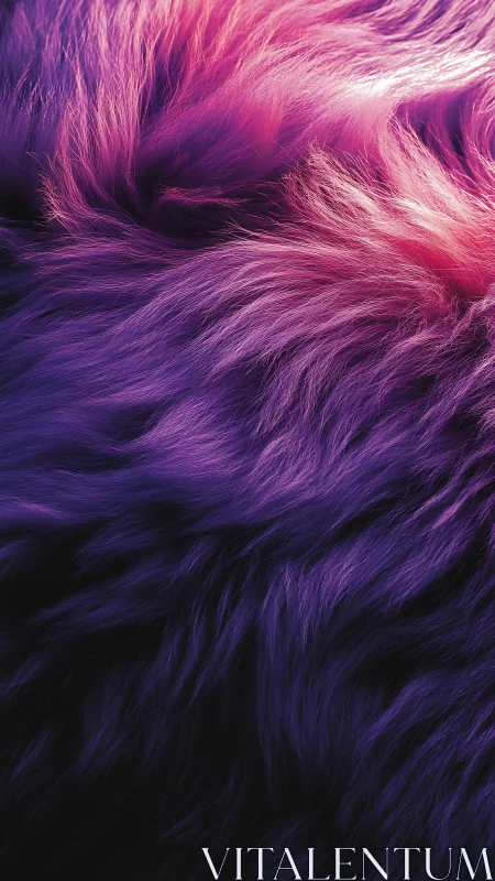 Iridescent magenta violet fur waves under soft studio light.