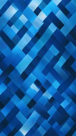 Layered blue geometric ribbons in diagonal abstract grid.
