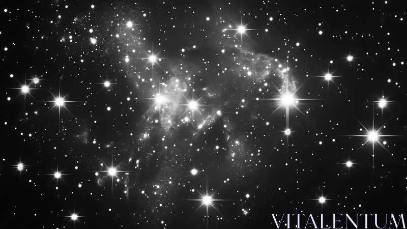 Monochrome wide-field stellar region shows dense starfield