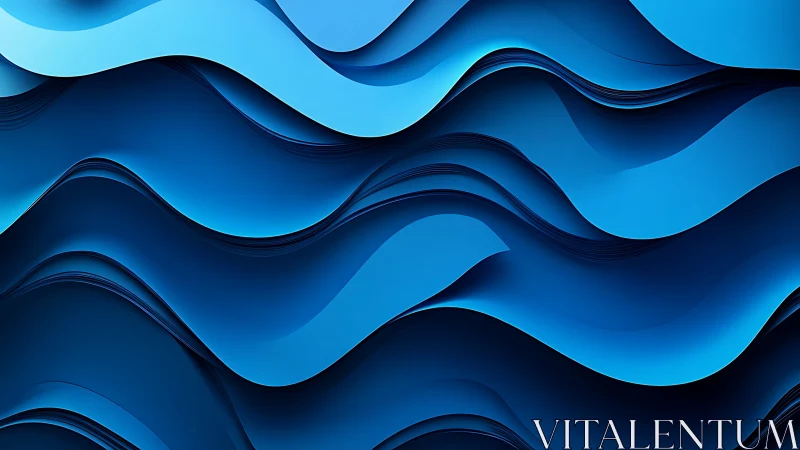 Layered cyan wavefront surfaces with volumetric shading precision.