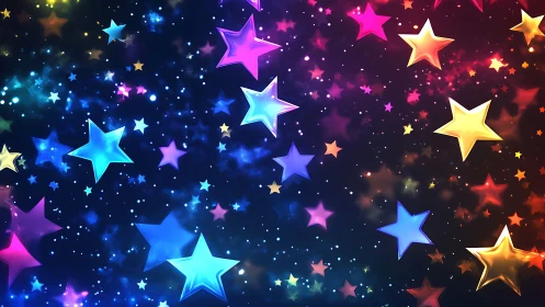 Chromatic starfield array with luminous gradient scattering.