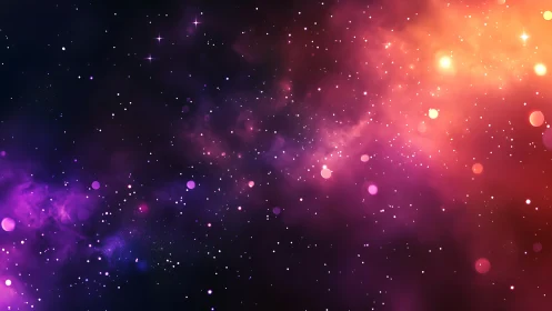 Neon nebula confetti drifting through a candyflare cosmos.