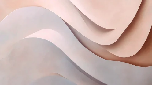 Layered pastel wave surfaces form soft overlapping curvilinear fields