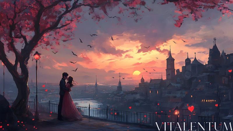 Romantic Sunset Over a Timeless City.