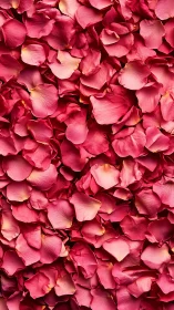 Rose petals arranged in dense organic composition display graduated color gradations