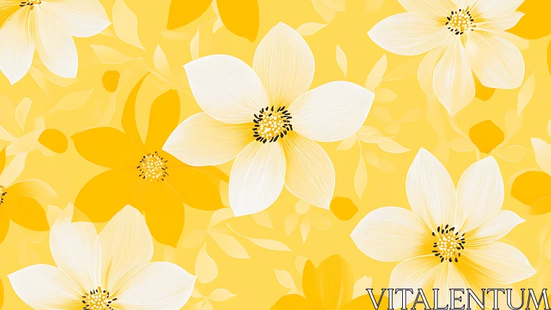 Sunshine Blooms: A Cheerful Garden of White and Golden Flowers.