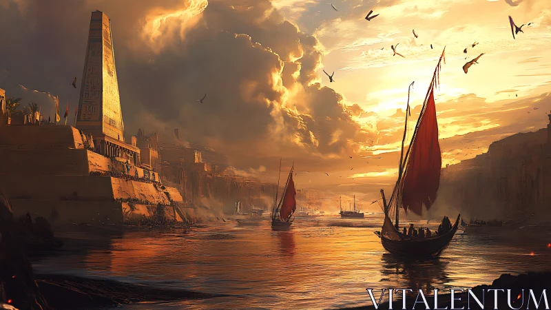 Sunsoaked River Kingdom and the Scarlet-Sailed Caravans.