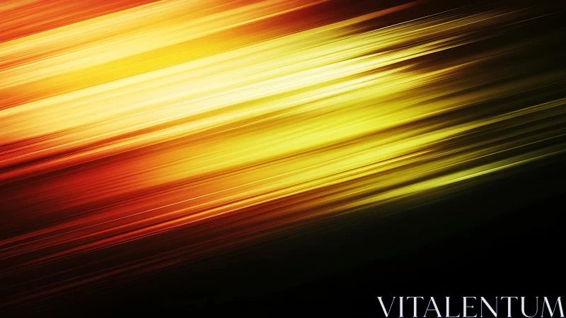 Vivid Abstract Streaks of Yellow and Red Light in Motion Art.
