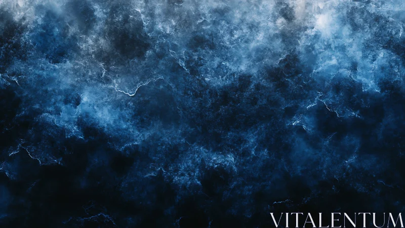 Dark blue abstract stormy cloud and smoke background.