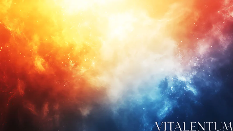 Bipolar nebular cloud merges warm solar flare and cold void