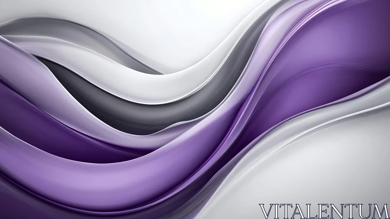 Gentle purple waves flowing through soft silver light.