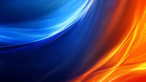Dynamic Blue and Orange Gradient Flow.