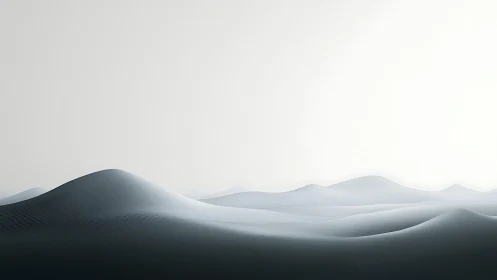 Parametric grayscale dune topography under diffuse luminance.