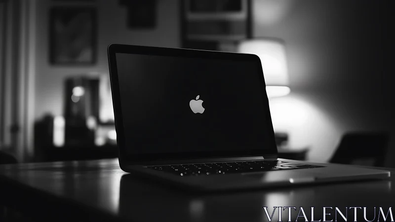 Quiet laptop glow adds calm focus to a modern workspace