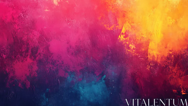 Gradient abstract color field with textured vivid surface.