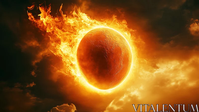 Incandescent Solar Sphere with Chromatic Flare Dynamics.