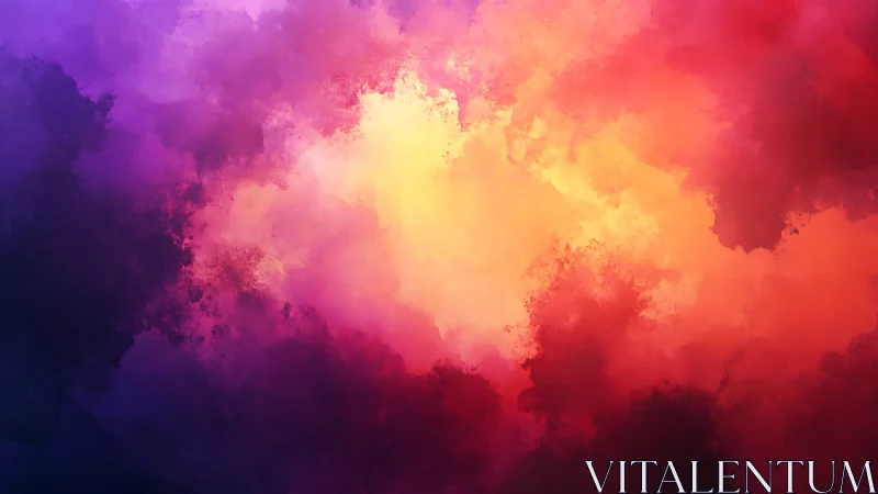 Radiant nebula cloud in vivid magenta, orange and violet glow.