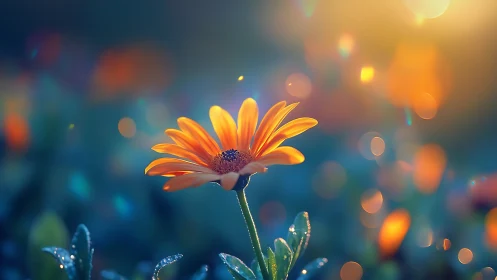 Golden Daisy Blooms with Bokeh Glow