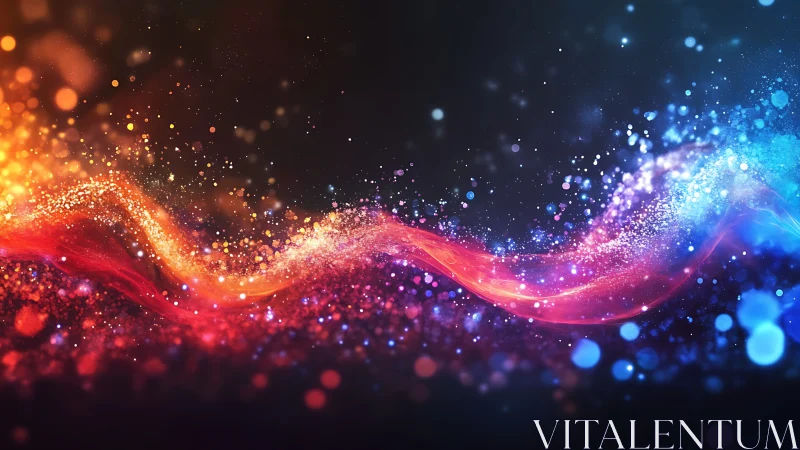 Spectral light waveforms with bokeh particle dispersion field